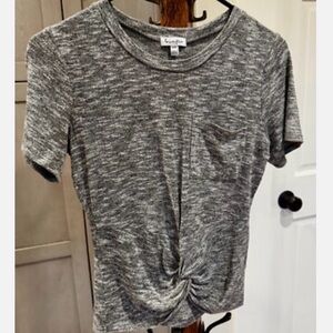 Love, Fire Short Sleeved Grey Shirt with Pocket Medium